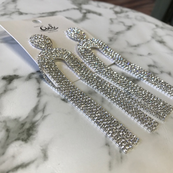 ‼️ Gorgeous Rhinestone Diamond Drop Earrings - Picture 5 of 8